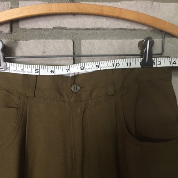 Vintage early 1990's Alfred Sung 2 piece pant-suit -'zoot. High-waisted. Khaki. - Picture 6 of 7